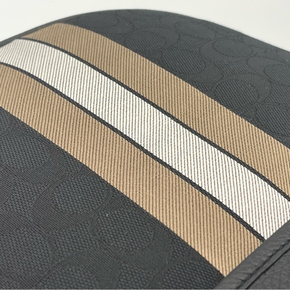 Coach Large  Backpack In Signature Jacquard With Varsity Stripe - Picture 10 of 14